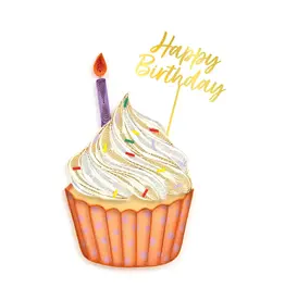 Polka Dot Cupcake Quill Card