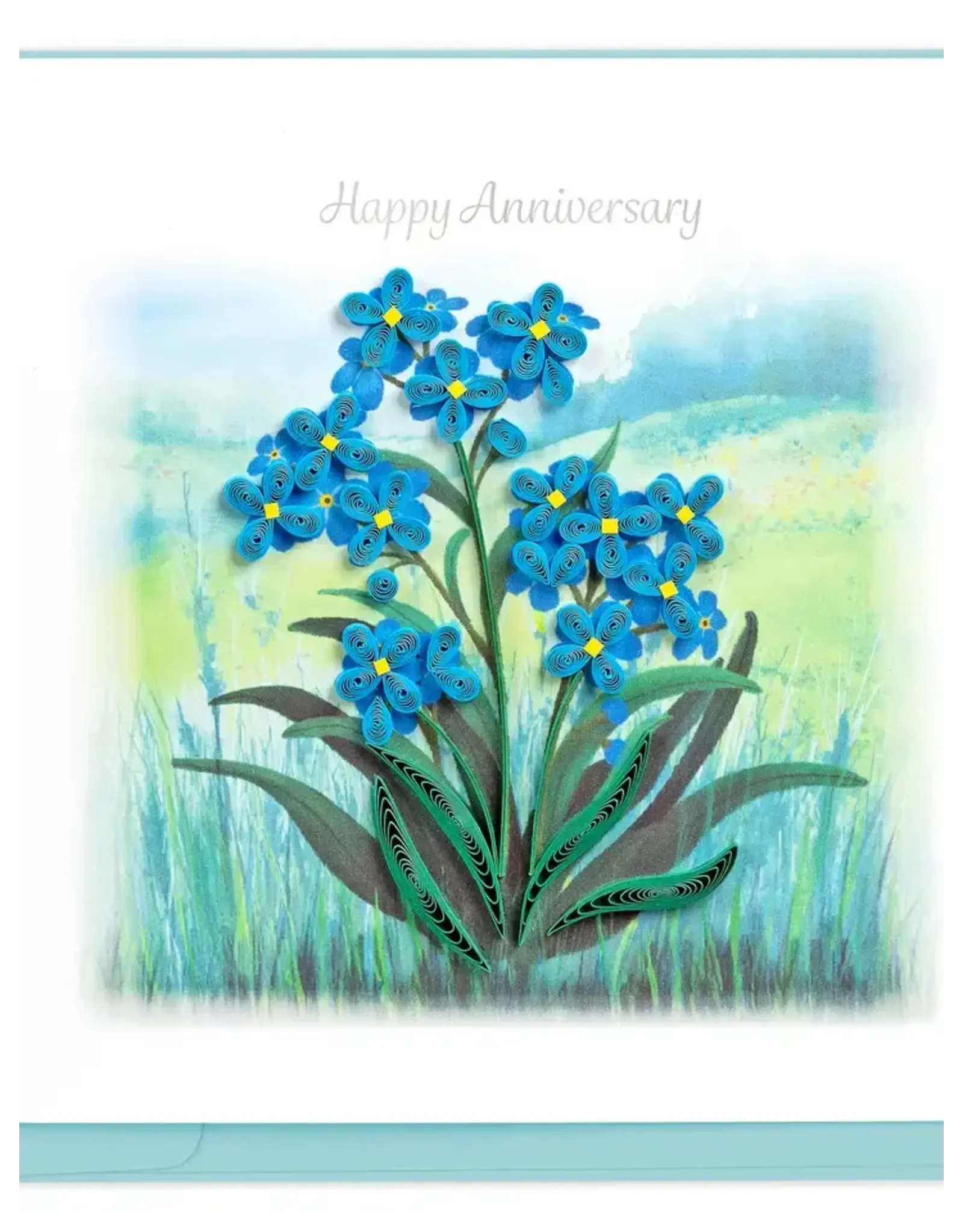 Forget-Me-Nots Anniversary Quill Card