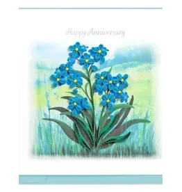 Forget-Me-Nots Anniversary Quill Card