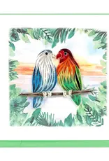 Pair of Lovebirds Quilling Cards, Vietnam