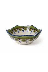 Hand-Painted Ceramic Scalloped Bowl, Guatemala