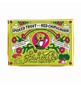 Smoked Rainbow Trout with Red Chimichurri