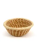 Miniature Pine Needle Basket with Rim