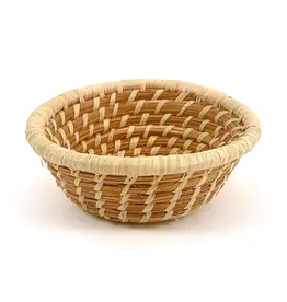 Miniature Pine Needle Basket with Rim