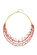 Lina Necklace Freshwater, Red, Thailand
