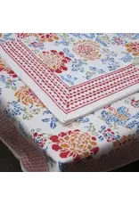 Handblock Print Canton Flower Tablecloth, VARIOUS SIZES
