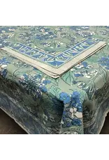 Wild Sage Hand Block Printed Tablecloth, Various Sizes