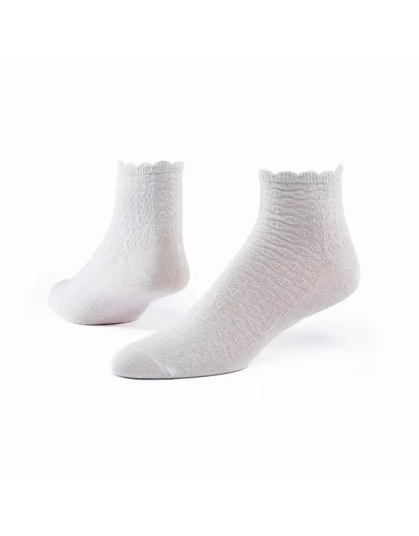Organic Cotton, Scallop Quarter Socks