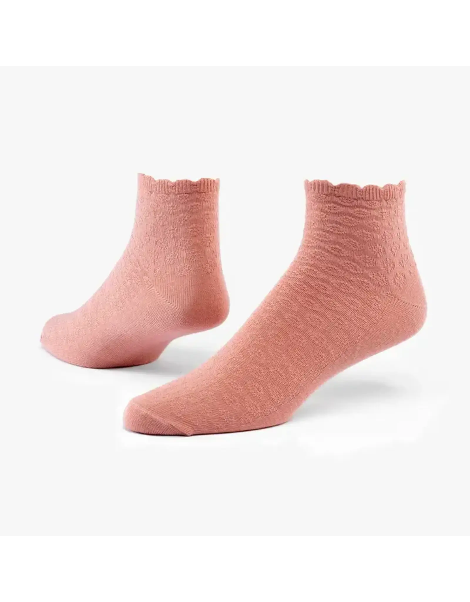 Organic Cotton, Scallop Quarter Socks
