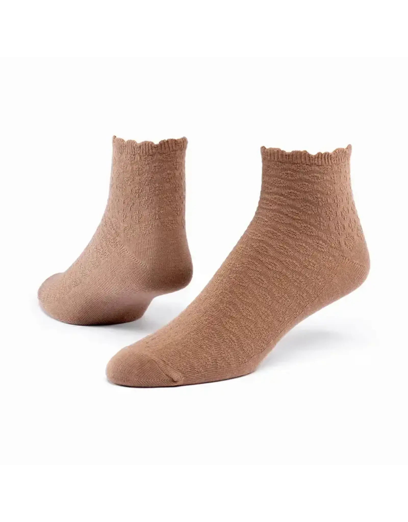Organic Cotton, Scallop Quarter Socks