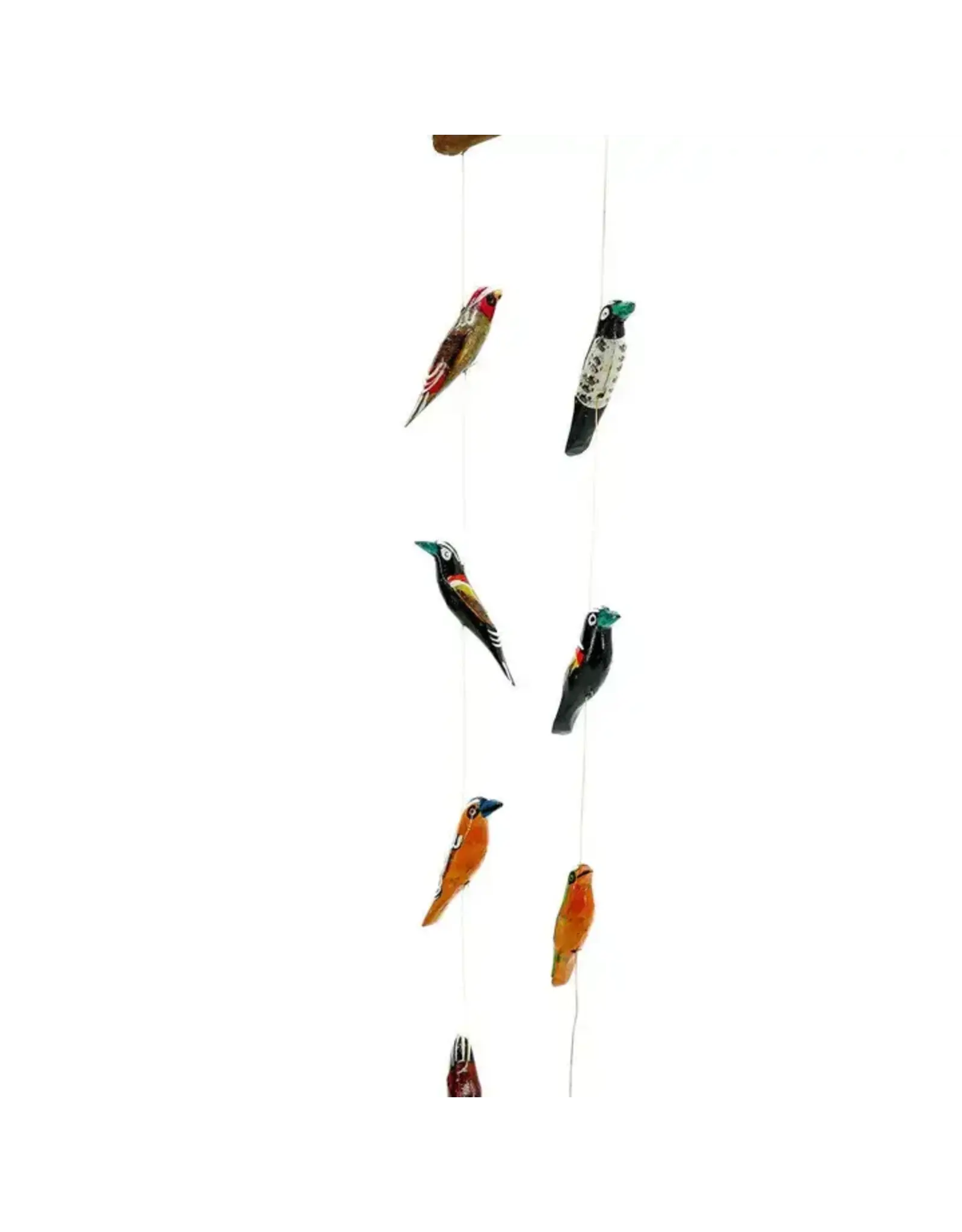 Hand painted Wood Bird Mobile, Kenya