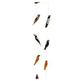 Hand painted Wood Bird Mobile, Kenya