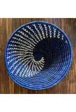 Royal Blue Raffia Fruit Basket
