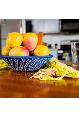 Royal Blue Raffia Fruit Basket