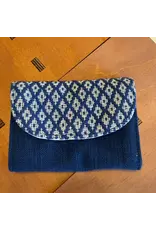 “Chie” Card Holder, Handwoven Cotton w/ Small Diamonds Pattern