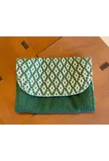 “Chie” Card Holder, Handwoven Cotton w/ Small Diamonds Pattern