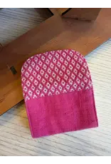 “Chie” Card Holder, Handwoven Cotton w/ Small Diamonds Pattern