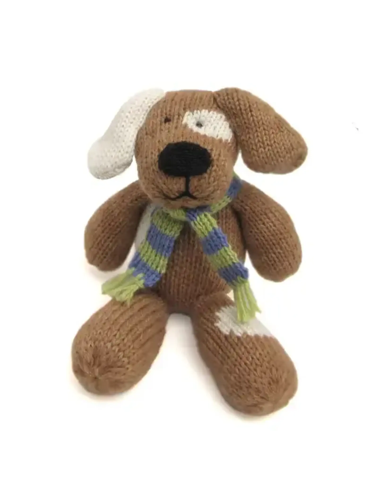 Handmade Knit Brown Spotted Dog
