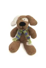 Handmade Knit Brown Spotted Dog