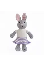 Handmade Knit Grey Bunny in Skirt