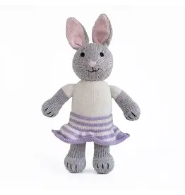 Handmade Knit Grey Bunny in Skirt