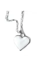 Corazon Blanco White Heart Pendant with Chain