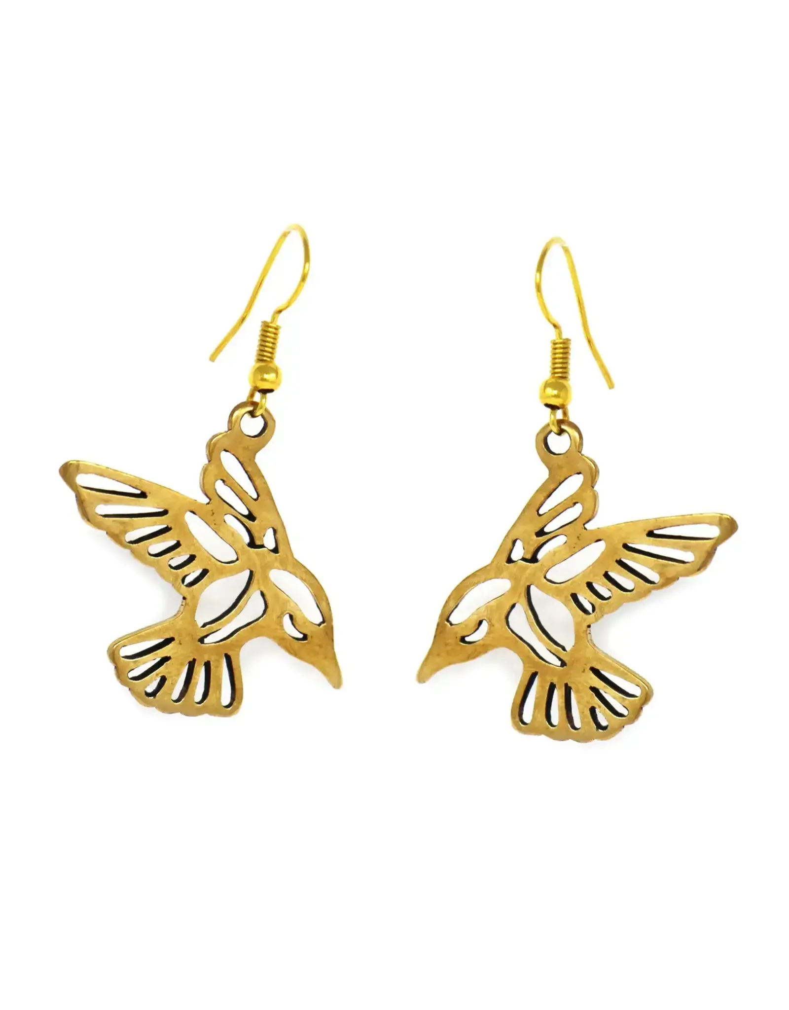 Tumbaga Gold Birds Drop Earrings