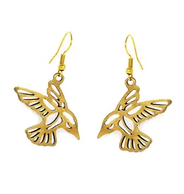 Tumbaga Gold Birds Drop Earrings