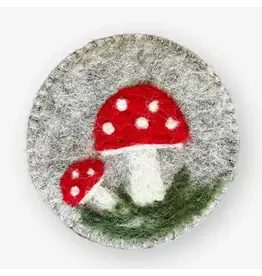 Felt Mushroom Coasters- Set of 4