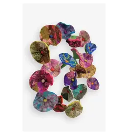 Sari Infused Felt Flower Garland, Nepal