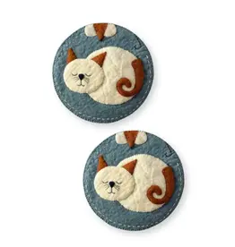 Felt Round Trivets, Assorted Patterns