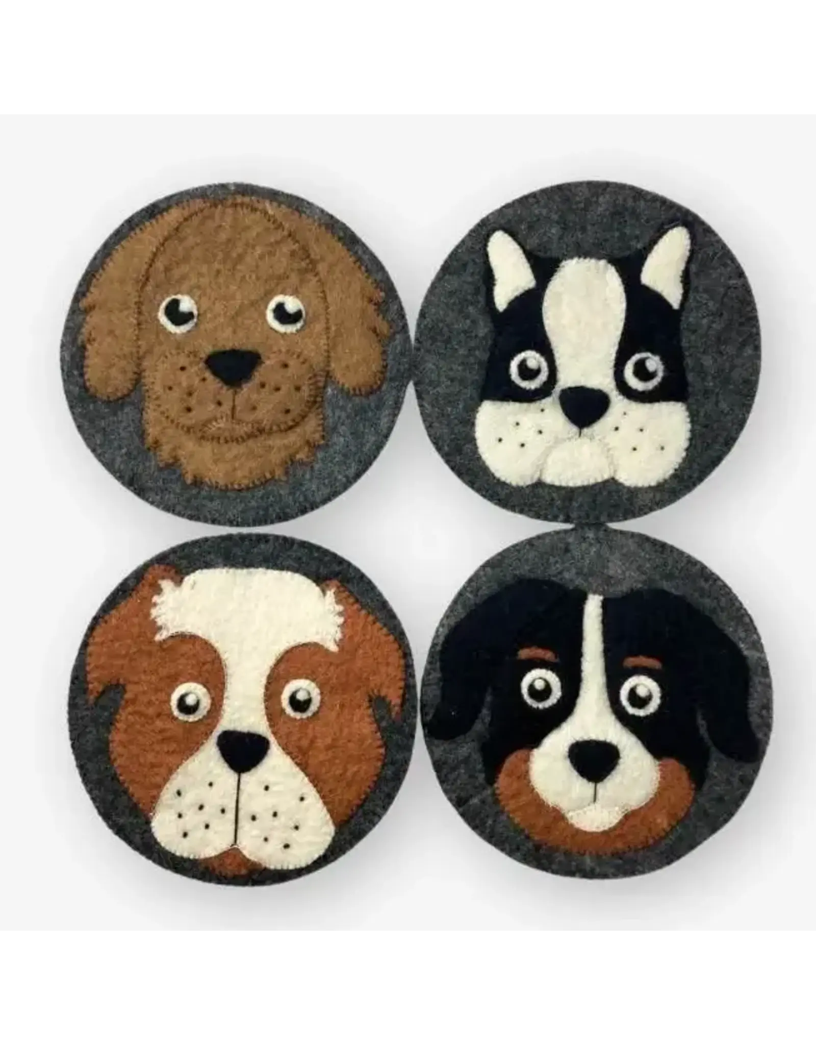 Felt Round Trivets, Assorted Patterns