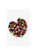 Heart-Shaped Felt Ball Trivet
