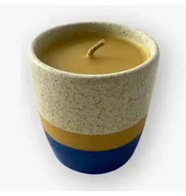Pure Beeswax Candle in Handleless Ceramic Cup