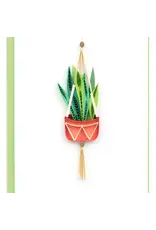 Snake Plant Macrame Hanger Gift Enclosure Mini Card, Vietnam
