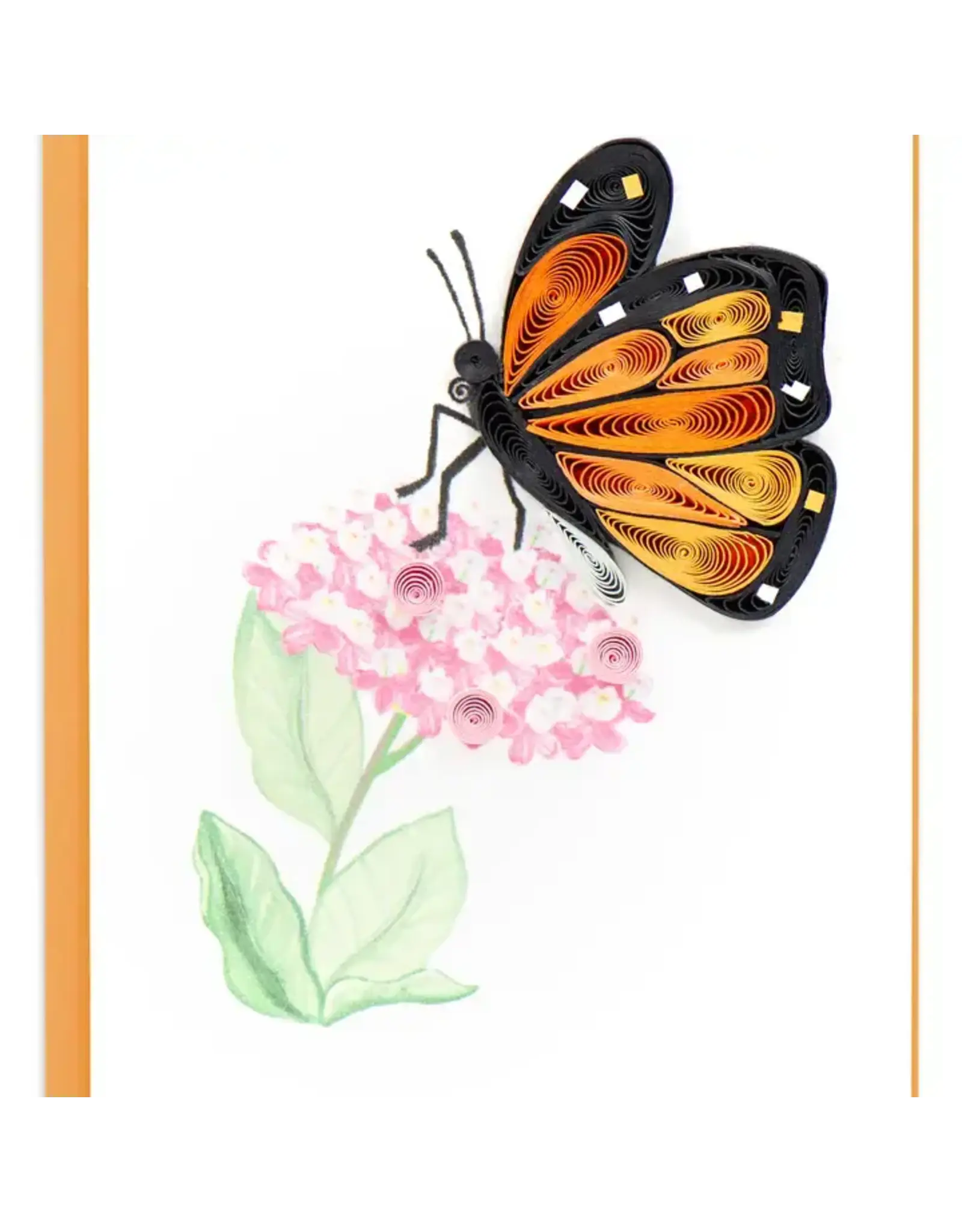 Quilled Monarch Milkweed Butterfly Gift Enclosure Mini Card, Vietnam