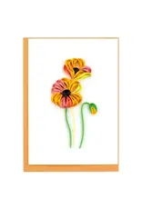 Orange Poppies Gift Enclosure Mini Card, Vietnam