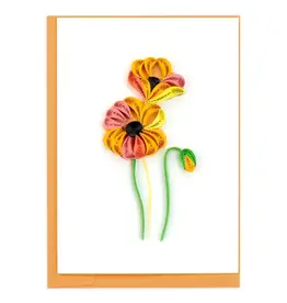 Orange Poppies Gift Enclosure Mini Card, Vietnam