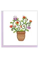 Quilled Terracotta Flower Bouquet Greeting Card, Vietnam