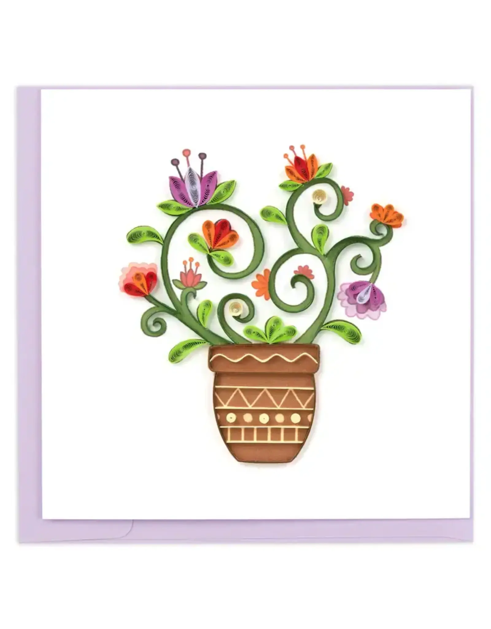 Quilled Terracotta Flower Bouquet Greeting Card, Vietnam