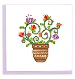 Quilled Terracotta Flower Bouquet Greeting Card, Vietnam