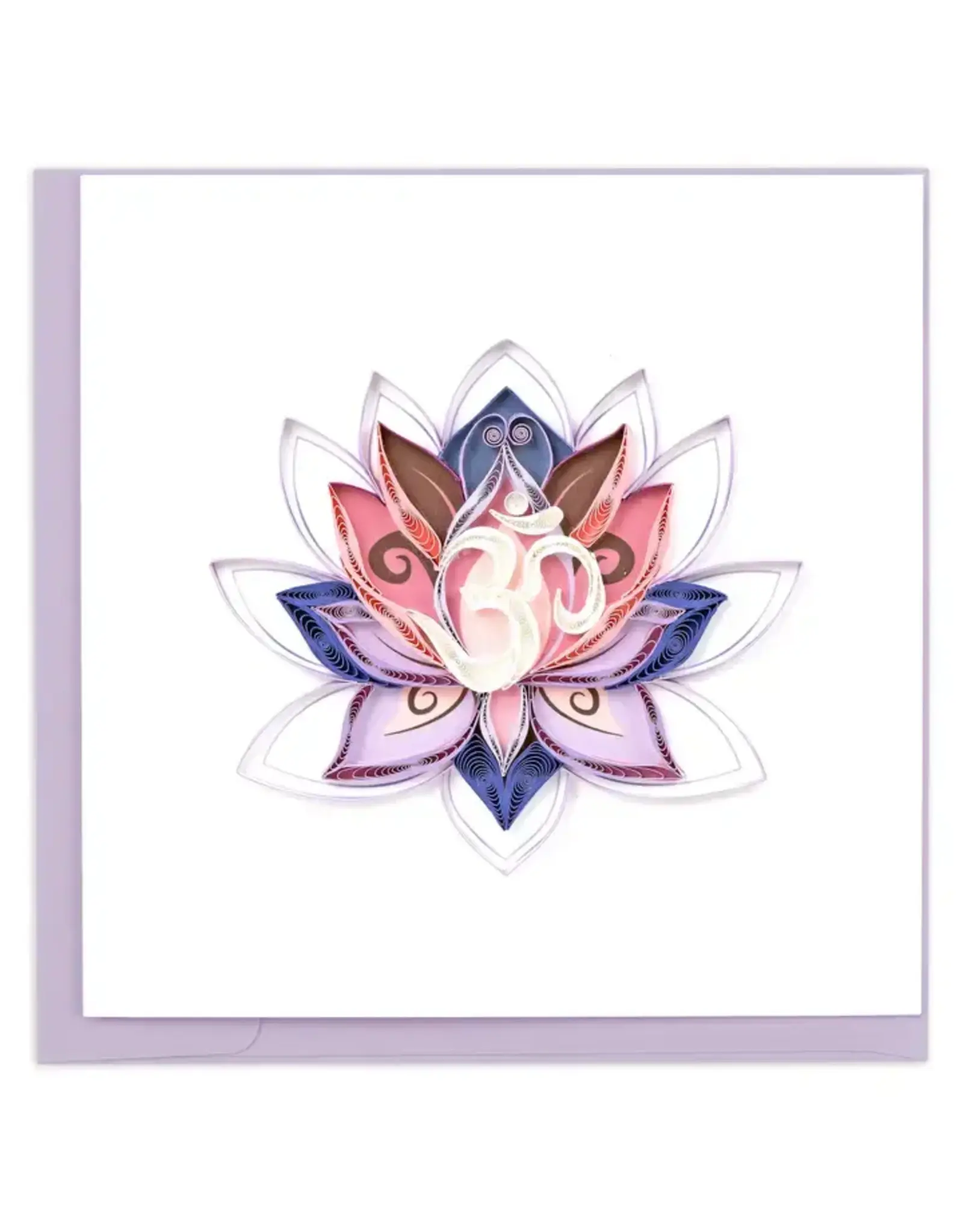 Quilled Ohm Lotus Greeting Card, Vietnam