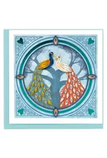 Quilled Peacock Pair Greeting Card, Vietnam