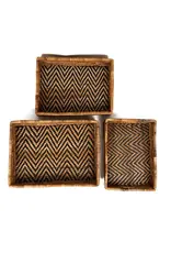 Banana Leaf Nesting Tray- Chevron