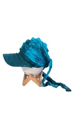 Blue  or Green Tie Dye Cap with Headband | Tie At Back, Nepal