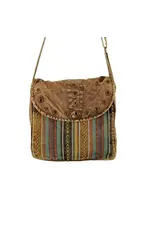Brown Tibetan Cotton Passport Sling, Nepal