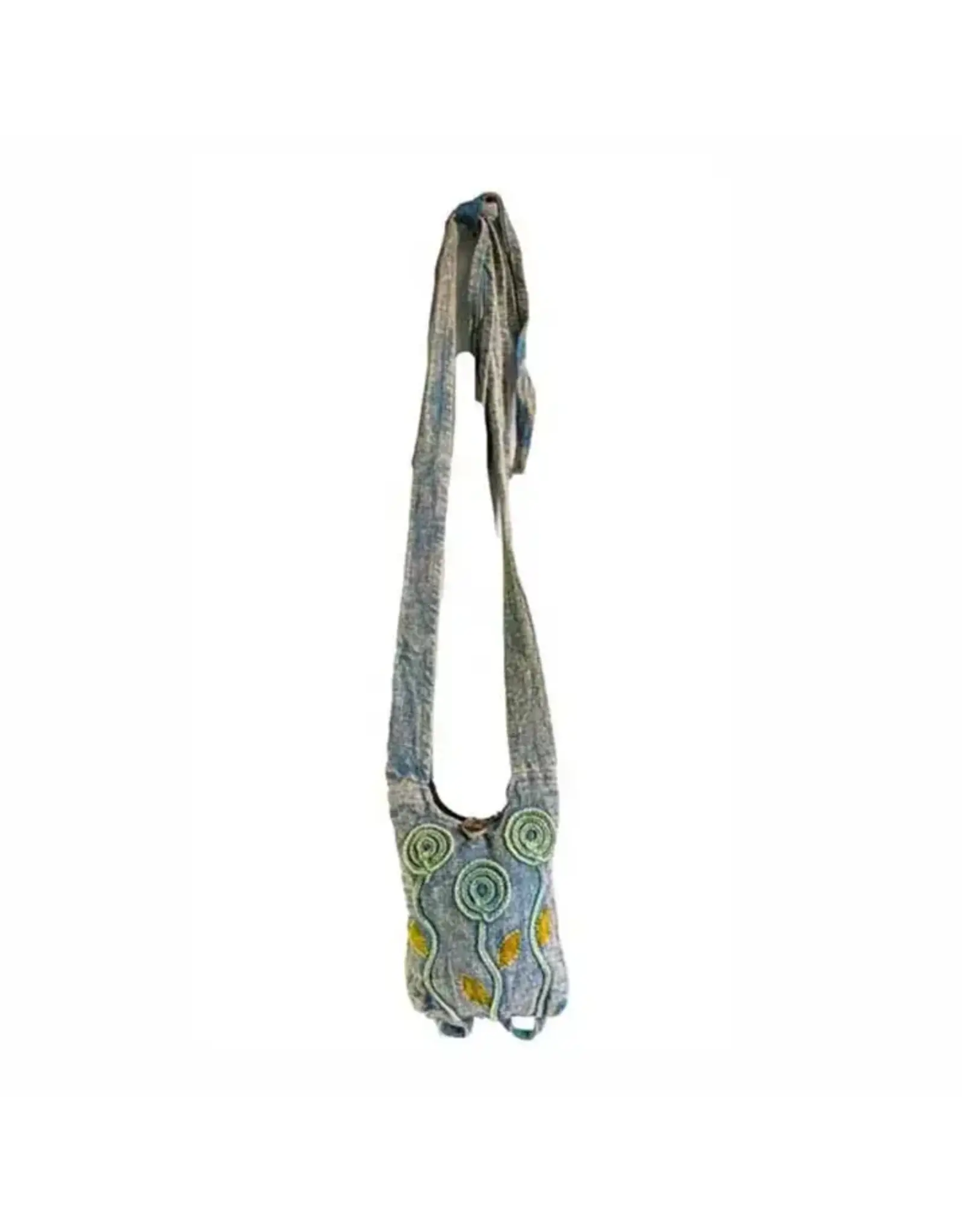 Cotton Crossbody Bag Tie Top or Backpack, Nepal
