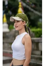 Blue  or Green Tie Dye Cap with Headband | Tie At Back, Nepal