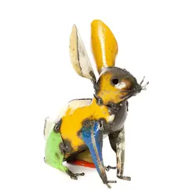 Rustic Colorful Oil Drum Rabbit, Zimbabwe