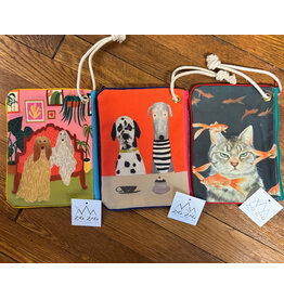 Animal Canvas Wristlet, Costmetic Bag Thailand